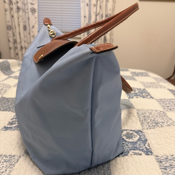 Longchamp Baby Blue Le Pliage Original Large Nylon Shoulder Tote Bag - Picture 2 of 6